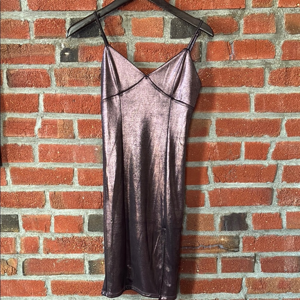 Forever 21 Metallic Mini Dress - Bronze